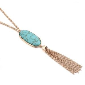 Gold Tassle long necklace